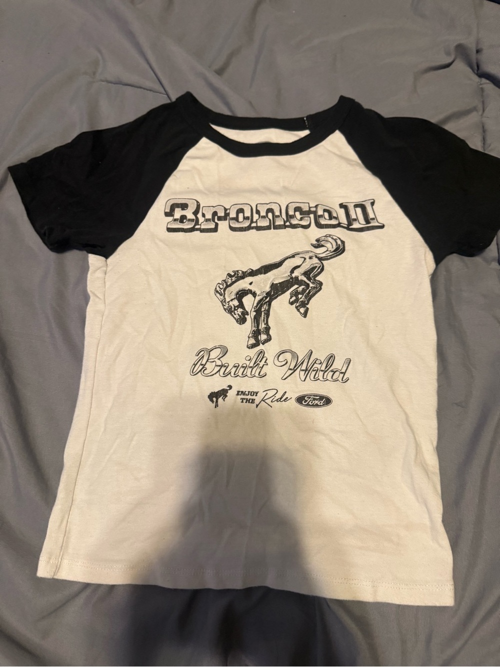 Ford Bronco II Raglan Tee - Black & White
